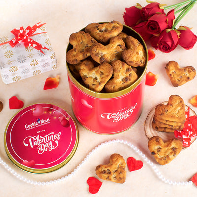 Heart-Shaped Choco Chip Cookies - 600g | Valentine's Day Treat