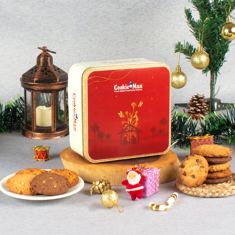 Season Greetings Assorted Cookies Tin - 250g