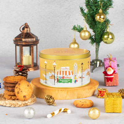 Season Greetings Assorted Cookies Gift Tin - 300g