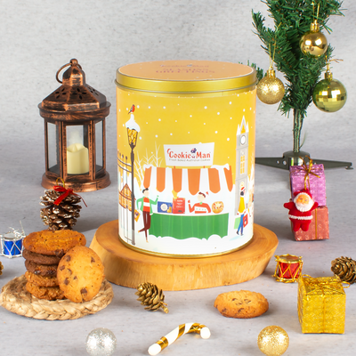 Season Greetings Assorted Cookies Gift Tin - 600g