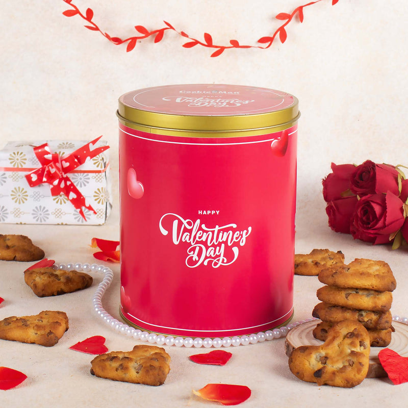 Heart-Shaped Choco Chip Cookies - 600g | Valentine&