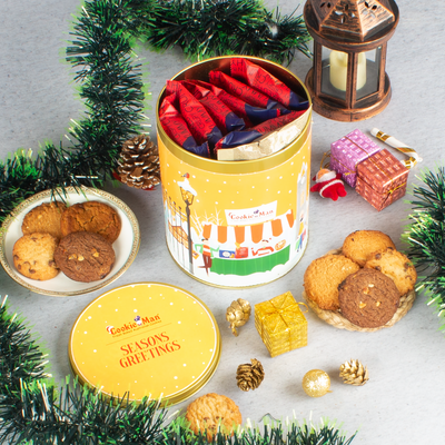 Season Greetings Assorted Cookies Gift Tin - 600g