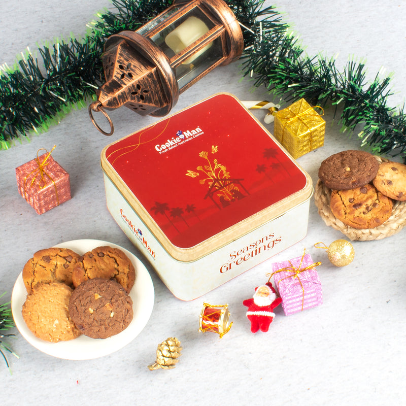 Season Greetings Assorted Cookies Tin - 250g