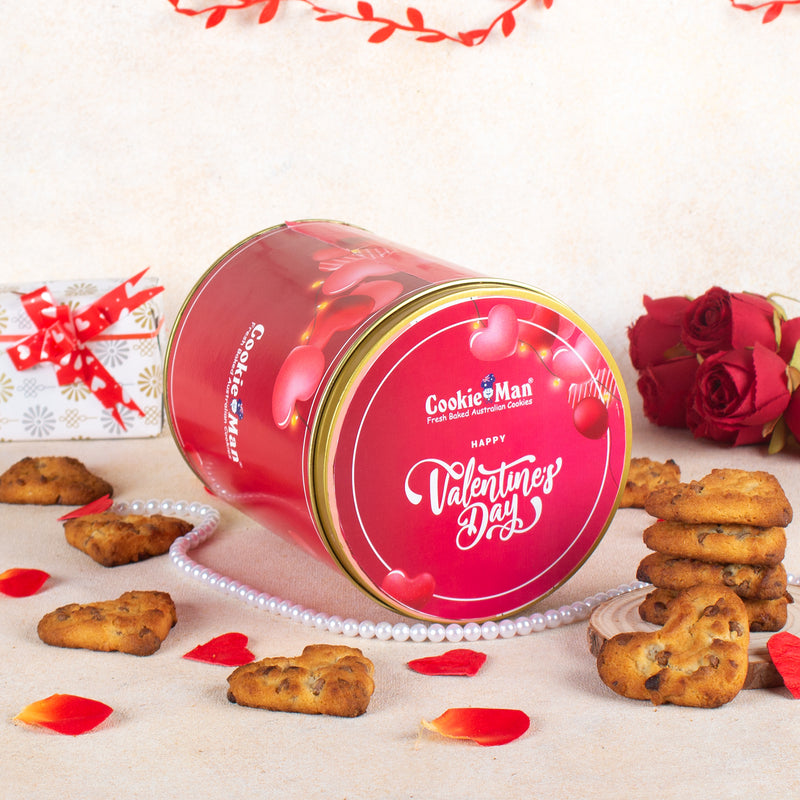 Heart-Shaped Choco Chip Cookies - 600g | Valentine&