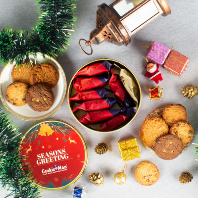 Christmas Red Cookies Gift Tin - 600g