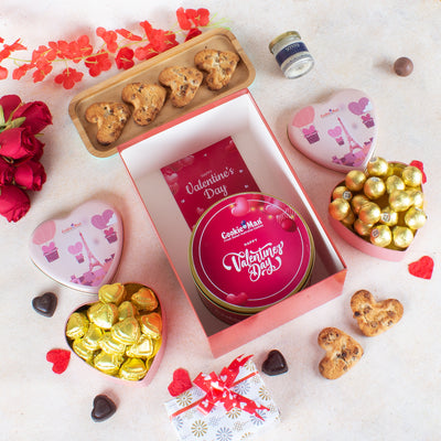 Valentine's Hamper - Heart Shaped Cookies & Chocolates