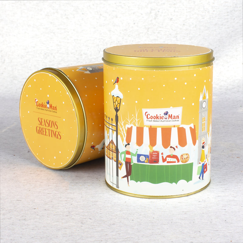 Season Greetings Assorted Cookies Gift Tin - 600g