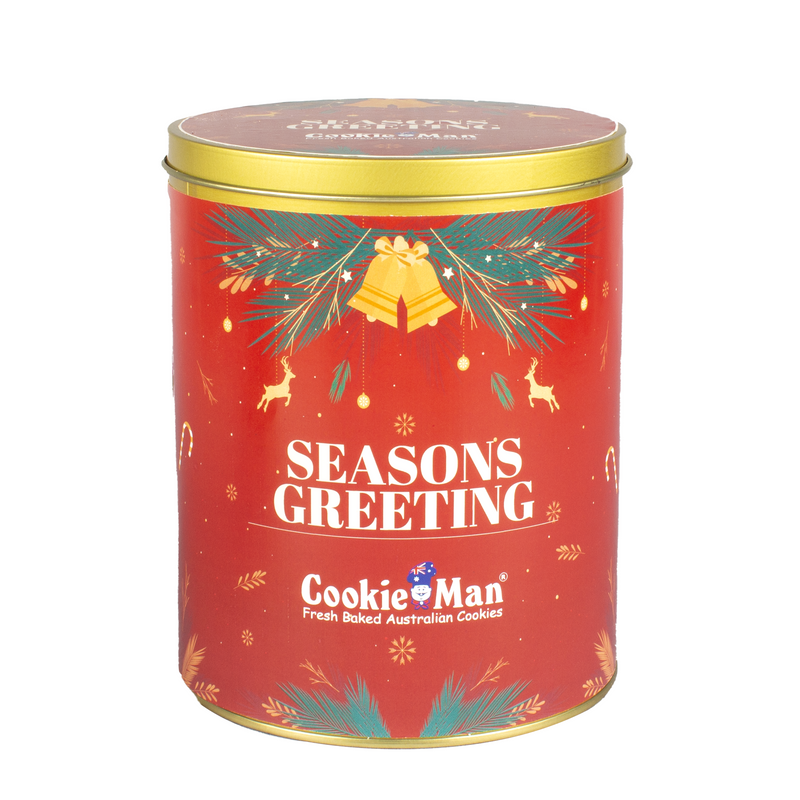 Christmas Red Cookies Gift Tin - 600g