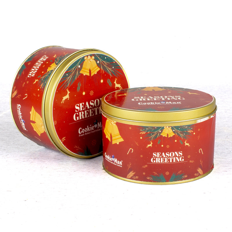 Christmas Red Cookies Gift Tin - 300g