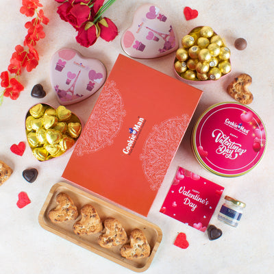 Valentine's Hamper - Heart Shaped Cookies & Chocolates