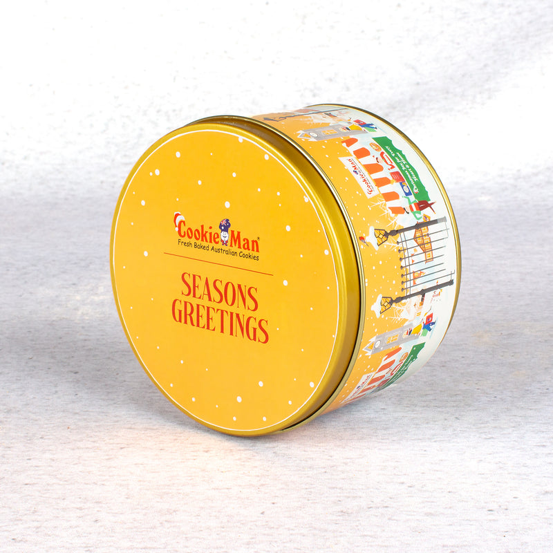 Season Greetings Assorted Cookies Gift Tin - 300g