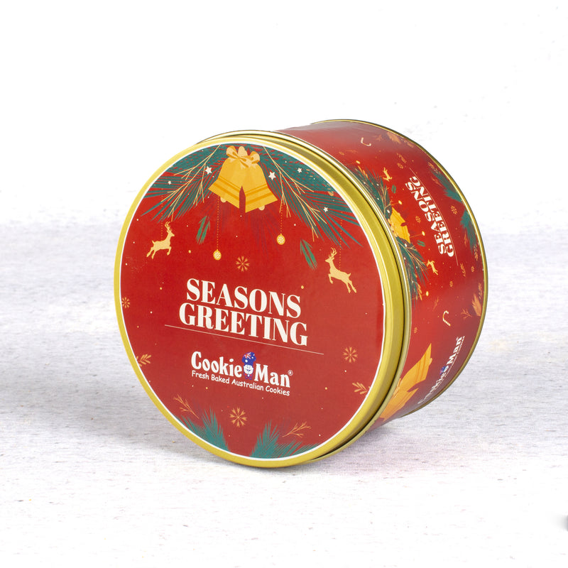 Christmas Red Cookies Gift Tin - 300g